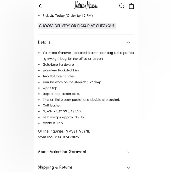 *NO LONGER FOR SALE* NEW VALENTINO Rock-stud tote bag chocolate brown. - Picture 7 of 8